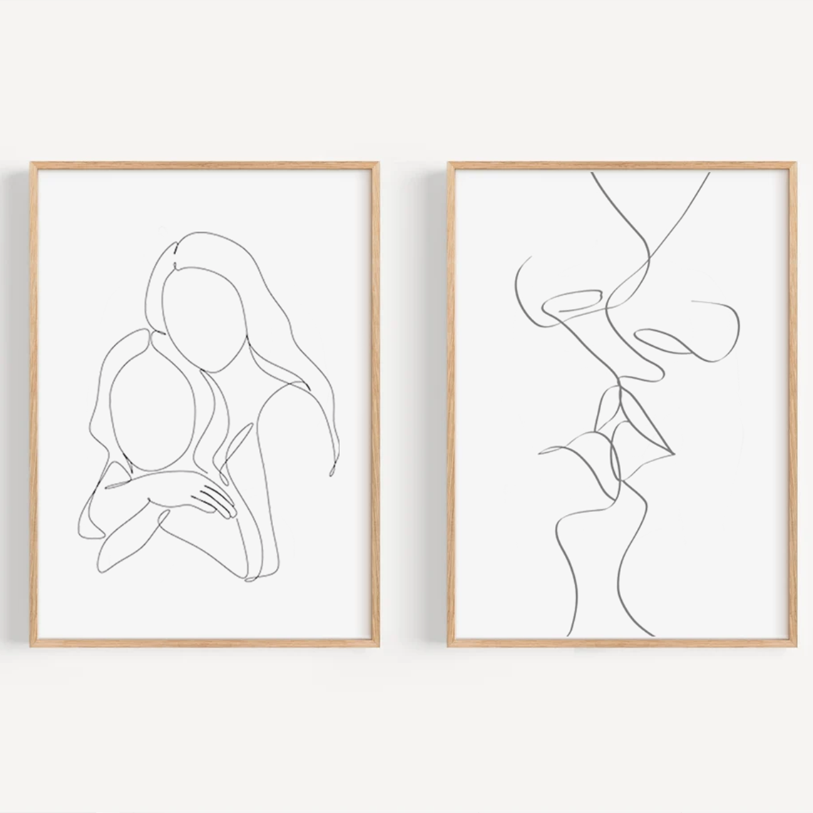 Retrato digital personalizado criado pelo 7TREE Art Style, com traços artísticos no estilo one-line